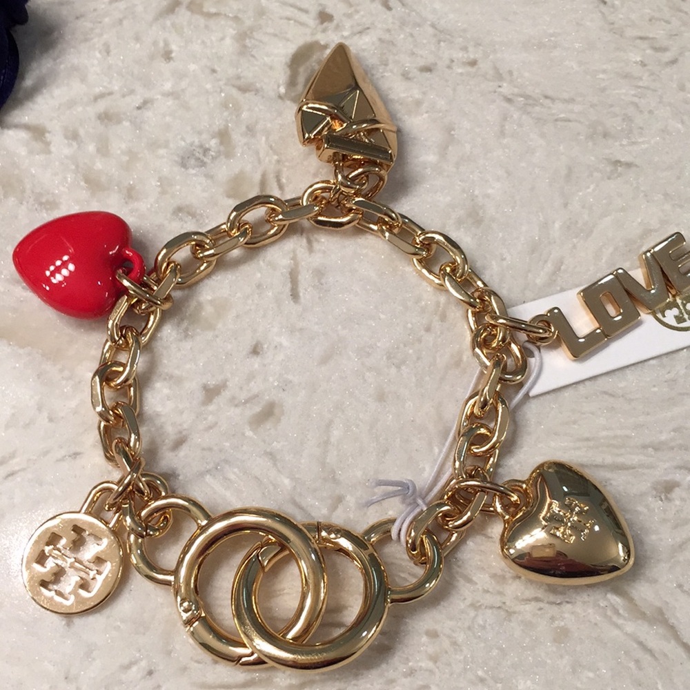 Tory Burch Heart Chain Bracelet or  Key Fob - Picture 7 of 8